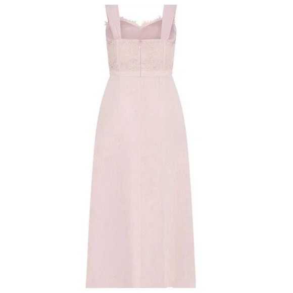 City Chic Women Size 20 Maxi Sweet Evie Pink Formal Dress Lace Chiffon Prom - Picture 2 of 8